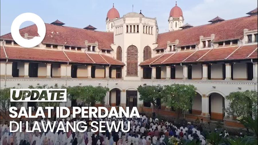 Video: Kali Pertama Warga Semarang Salat Id di Lawang Sewu 