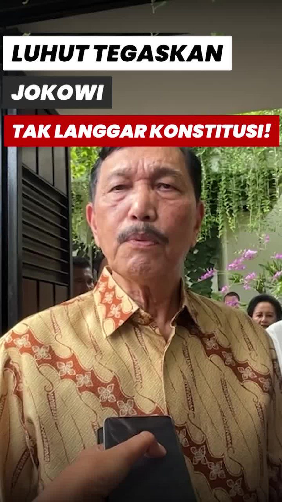 Video Luhut: Saya Saksi Hidup, Jokowi Tak Langgar Konstitusi Selama Jabat Presiden