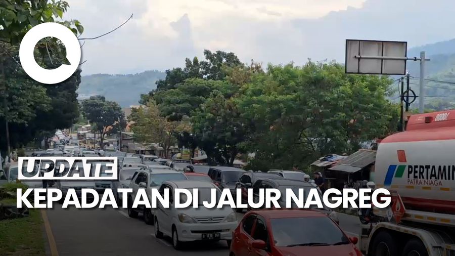 Video Jalur Selatan Nagreg Padat di Momen Hari Raya Idul Fitri