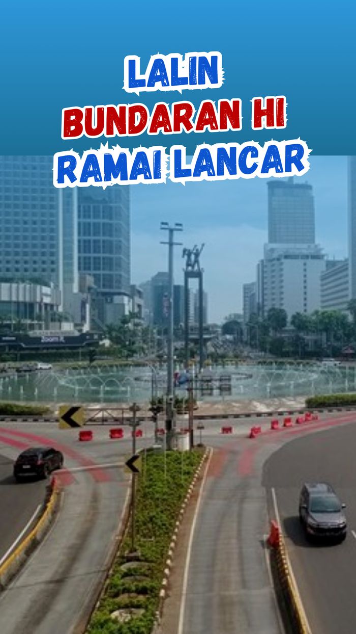 Video: Lalin Sekitar Bundaran HI Ramai Lancar di Hari-H Lebaran