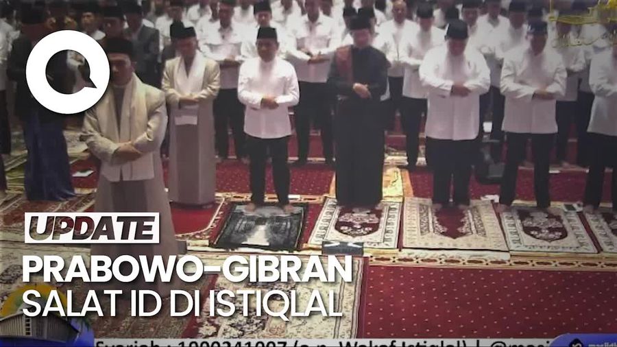Video Prabowo-Gibran Salat Idul Fitri di Masjid Istiqlal
