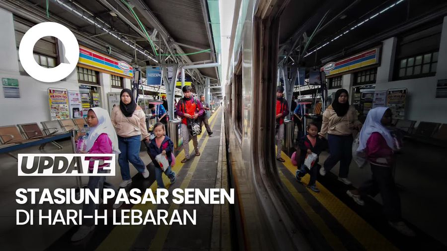 Video: Stasiun Pasar Senen Masih Ramai Pemudik di Hari Lebaran