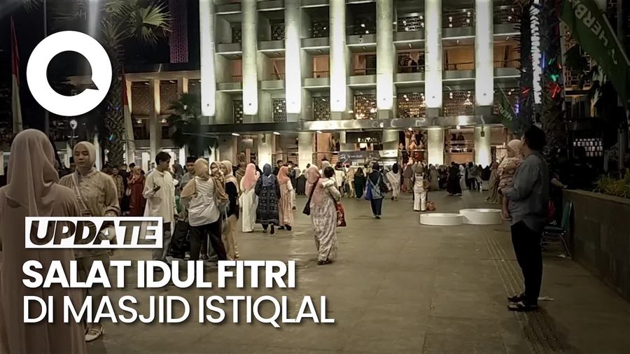 Video: Jemaah Mulai Padati Masjid Istiqlal untuk Salat Idul Fitri