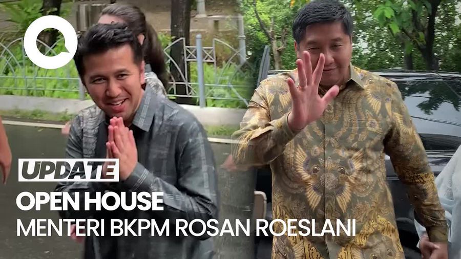 Video: Maruarar Sirait Hingga Emil Dardak Hadiri Open House Rosan Roeslani