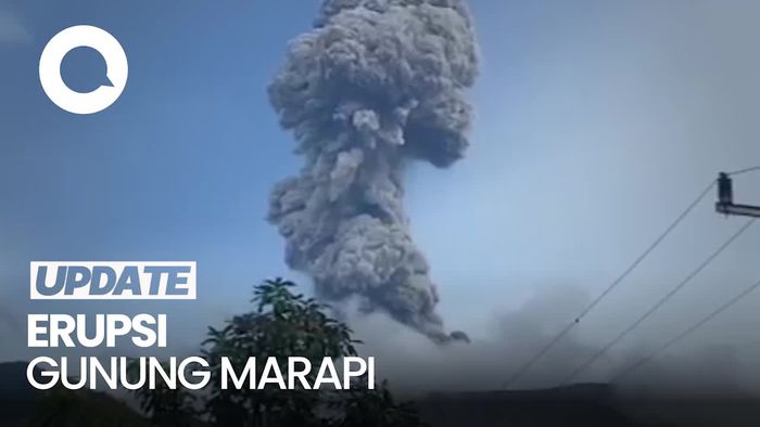 Video: Gunung Marapi Erupsi, Tinggi Kolom Abu 1.000 Meter