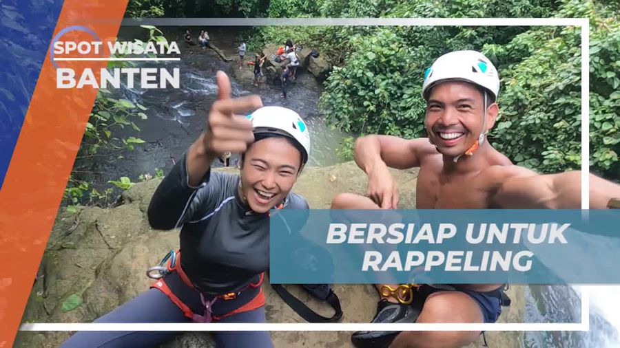Bersiap-Siap untuk Rappeling yang Menantang di Curug Cisadang, Banten