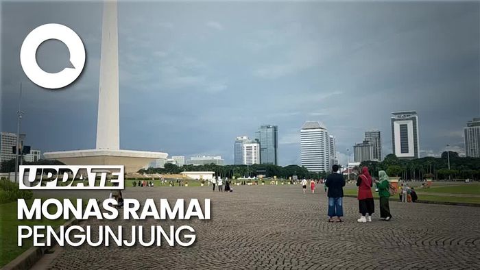 Video: H+2 Lebaran, Monas Masih Ramai Pengunjung Sore Ini