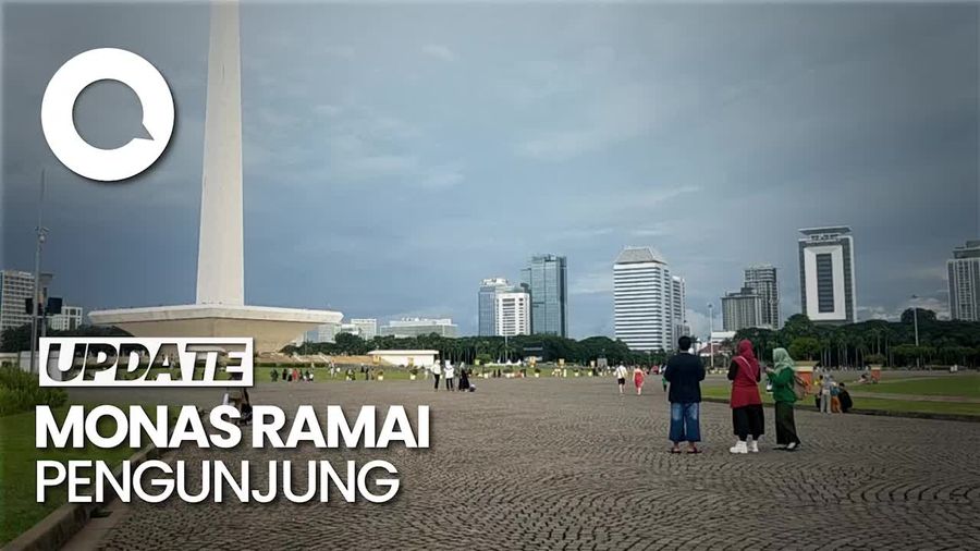 Video: H+2 Lebaran, Monas Masih Ramai Pengunjung Sore Ini