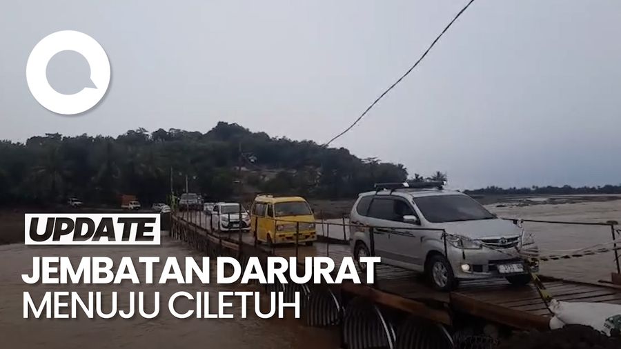 Video Antrean Wisatawan Lewati Jembatan Darurat Menuju Geopark Ciletuh