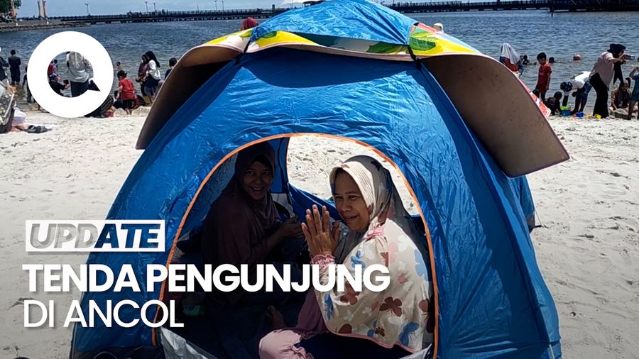 Video: Pengunjung Dirikan Tenda di Kawasan Pantai Ancol