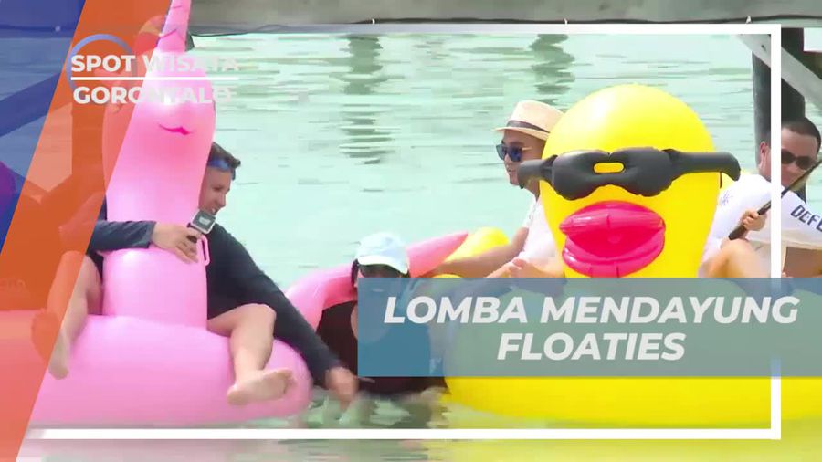 Berkompetisi Dalam Lomba Mendayung Floaties, Gorontalo