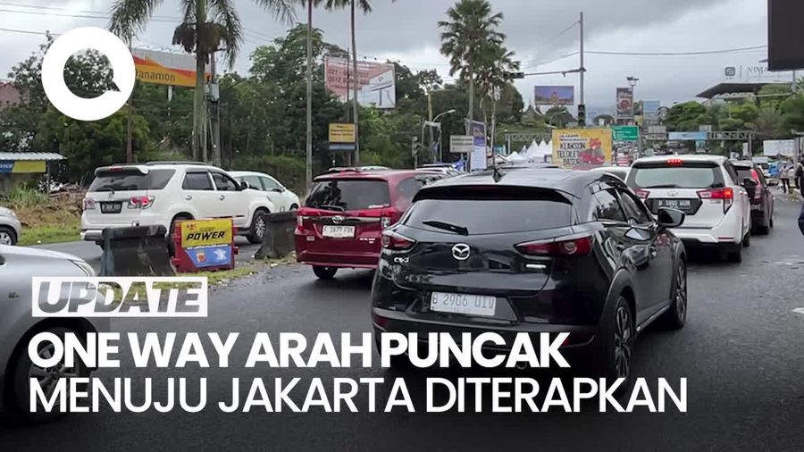 Video: Polisi Terapkan One Way dari Arah Puncak Menuju Jakarta