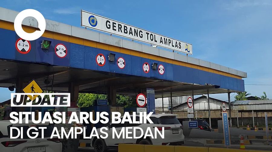 Video Arus Balik Lebaran Mulai Terasa di GT Amplas Medan