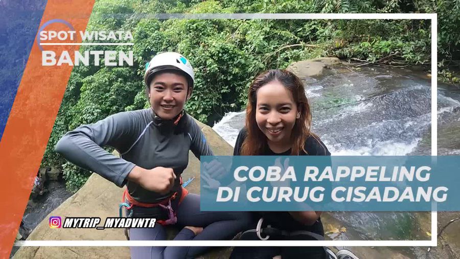 Rasakan Adrenalin saat Rappeling di Curug Cisadang, Banten