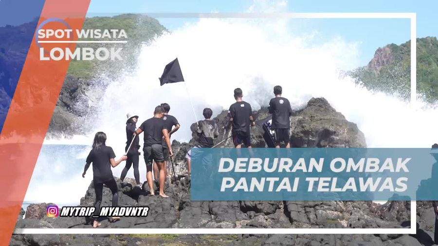 Menghayati Deburan Ombak yang Menggetarkan di Pantai Telawas, Lombok
