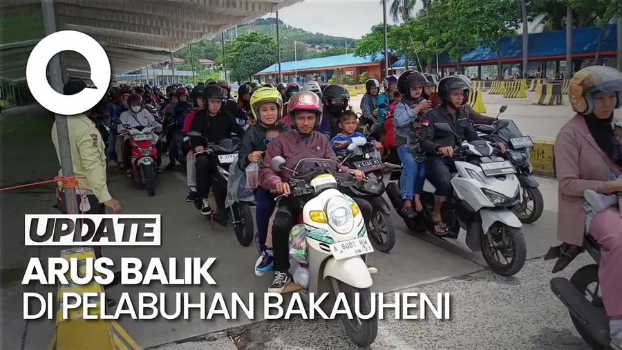 Video: H+3 Lebaran, Pemudik di Pelabuhan Bakauheni Didominasi Roda 2