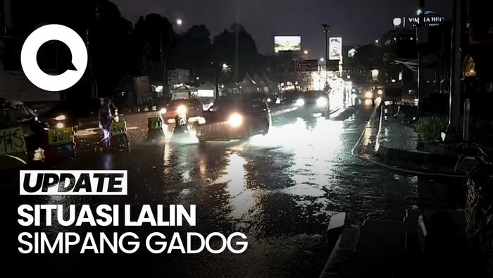 Video: H+3 Lebaran, Lalin di Simpang Gadog Bogor Ramai Lancar Malam Ini