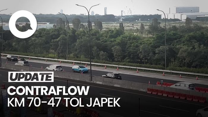 Video: Contraflow dari Km 70-47 Tol Japek Arah Jakarta Diterapkan Sore Ini