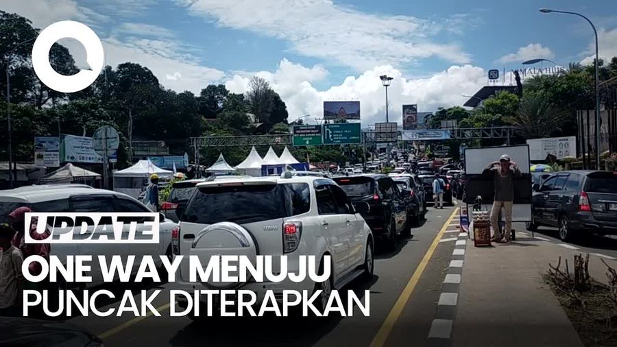 Video: Lalin Padat, One Way dari Arah Jakarta Menuju Puncak Diterapkan