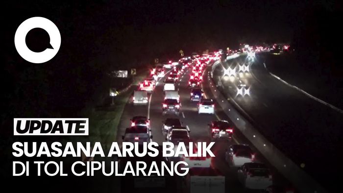 Video: Kepadatan Kendaraan Mengular di Tol Cipularang Arah Jakarta Malam Ini