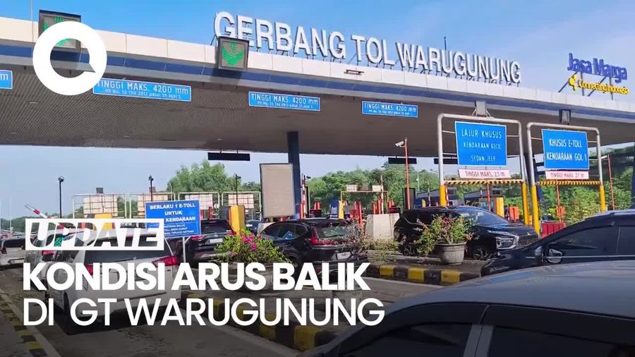 Video: Arus Balik di GT Warugunung Surabaya Ramai Lancar