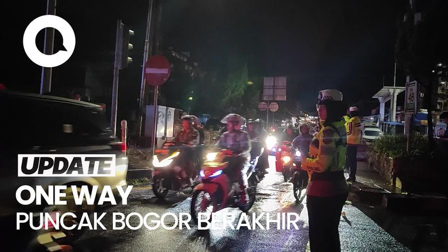 Video: One Way Puncak Bogor Berakhir Malam Ini, Lalu Lintas Kembali Normal