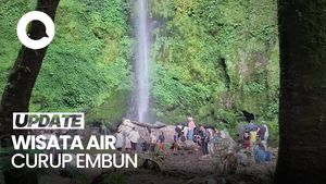 Video: Air Terjun Curup Embun Diserbu Wisatawan Saat Libur Lebaran