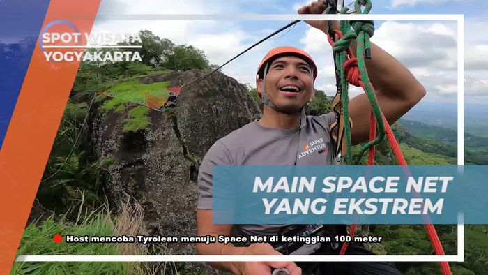 Menguji Nyali dengan Main Space Net di Gunung Api Purba, Yogyakarta