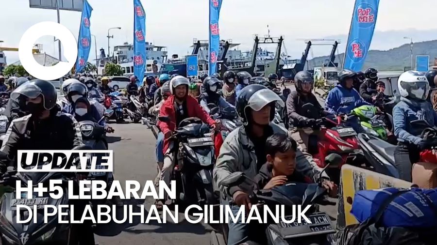 Video: Arus Balik di Pelabuhan Gilimanuk Didominasi Sepeda Motor
