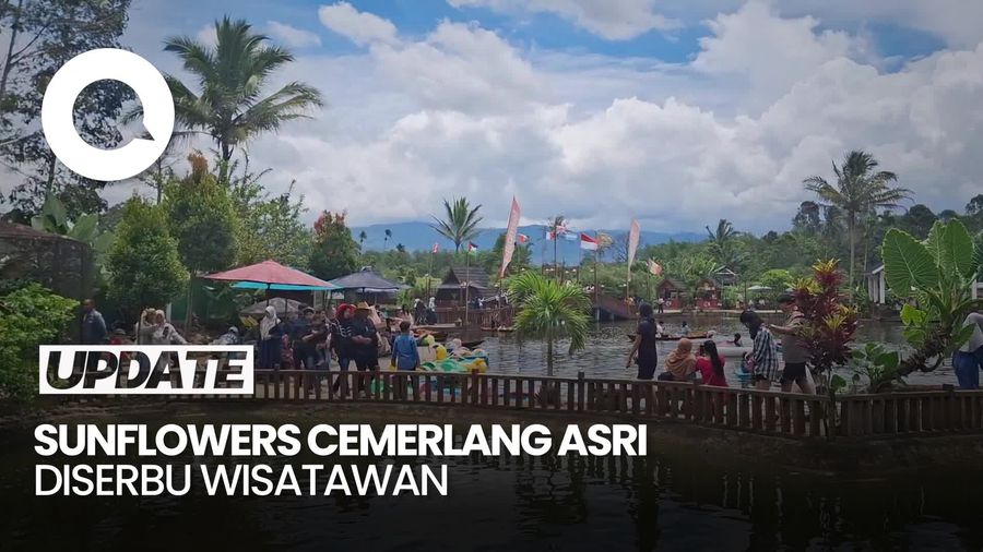 Video: Ramainya Wisata Sunflowers Cemerlang Asri Saat Libur Lebaran