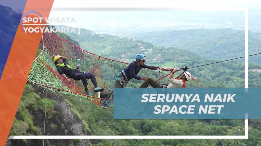 Merasakan Serunya Menggantung di Space Net, Yogyakarta