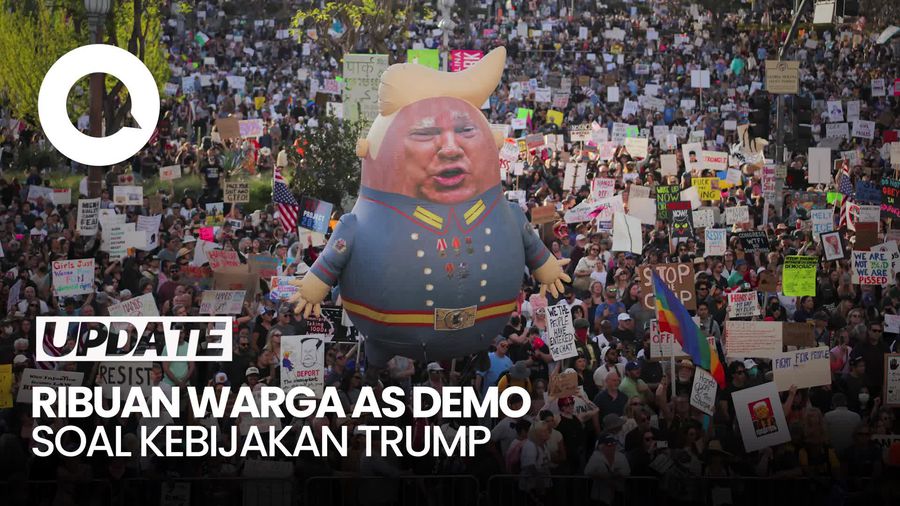 Video: Kala Ribuan Warga AS Turun ke Jalan, Protes Kebijakan Donald Trump