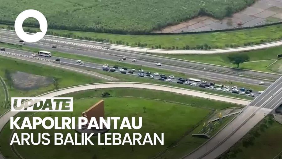 Video: Naik Helikopter, Kapolri Pantau Arus Balik Tol Cipali Arah Jakarta