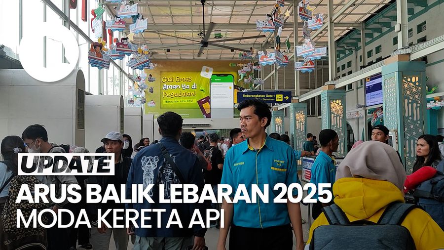 Video: Pemudik yang Naik Kereta ke Jakarta Tembus 50 Ribu Orang per Hari
