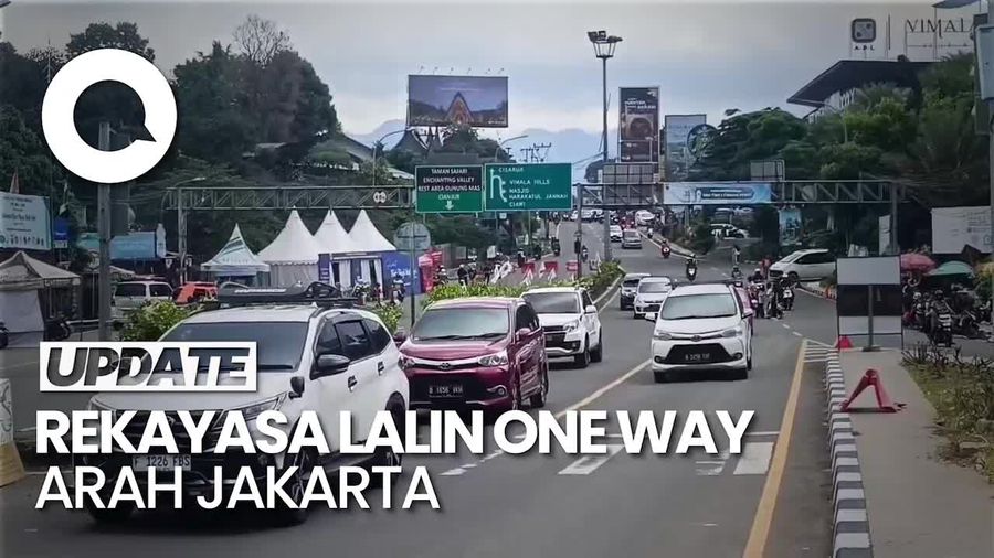 Video: Puncak Bogor Padat, One Way Arah Jakarta Diterapkan