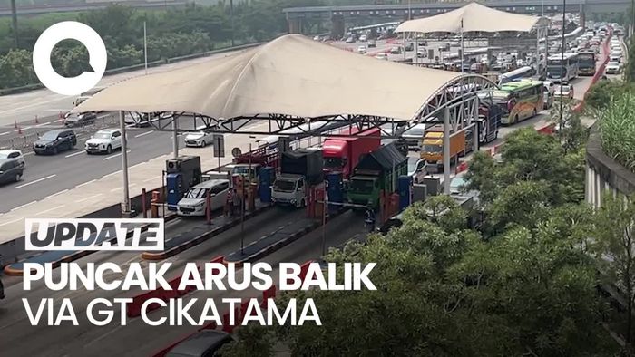 Video: 36 Ribu Kendaraan Masuk Jakarta via GT Cikatama saat Puncak Arus Balik