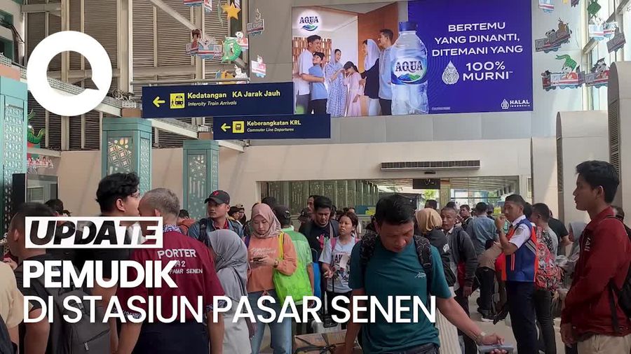 Video: Masih Banyak Pemudik di Stasiun Pasar Senen