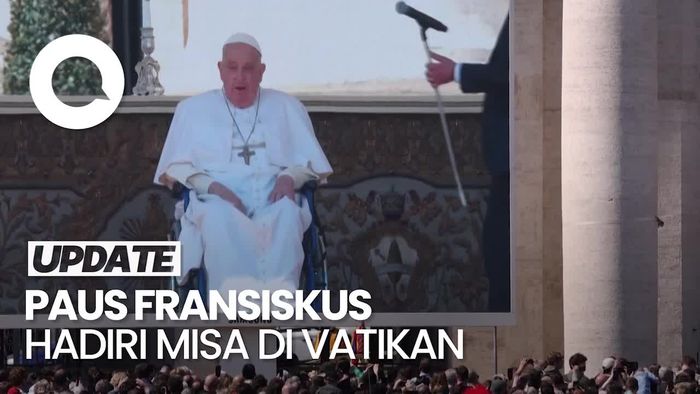 Video Penampilan Publik Perdana Paus Fransiskus di Vatikan Setelah Dirawat