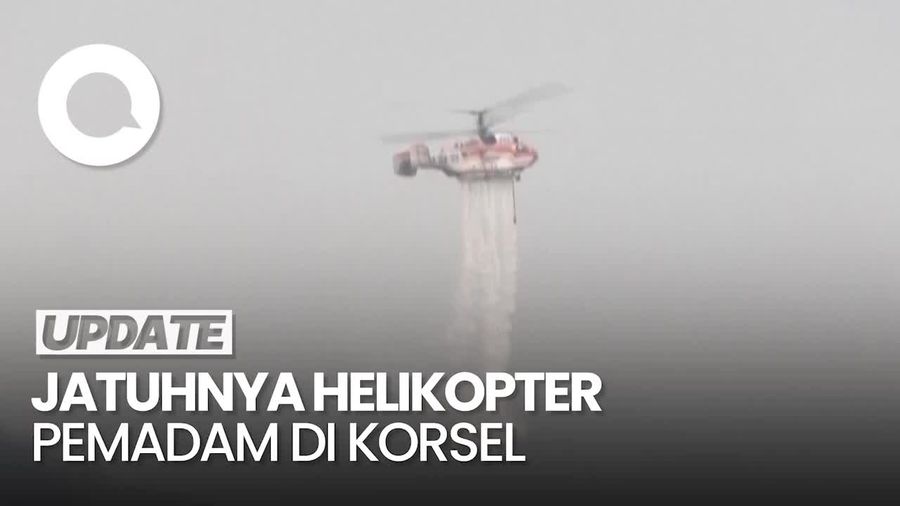 Video: 1 Pilot Tewas dalam Kecelakaan Helikopter Pemadam Kebakaran di Korsel 