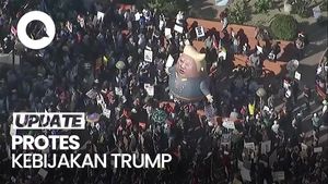 Video dari Udara: Lautan Manusia di Kota Los Angeles Protes Kebijakan Trump