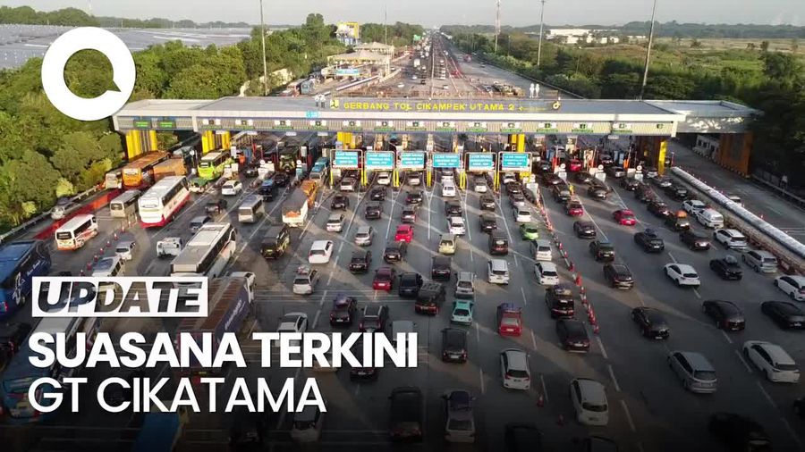 Video: Lalin di Gerbang Tol Cikatama Padat Merayap Pagi Ini