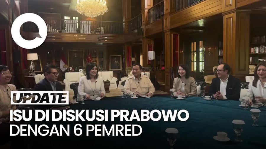 Video: Blak-blakan Prabowo dengan Para Pemred, Bahas Isu Ekonomi-Olahraga