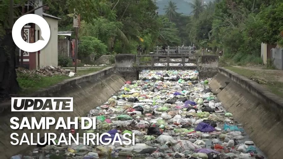 Video: Tumpukan Sampah Sepanjang 500 Meter di Saluran Irigasi Polman
