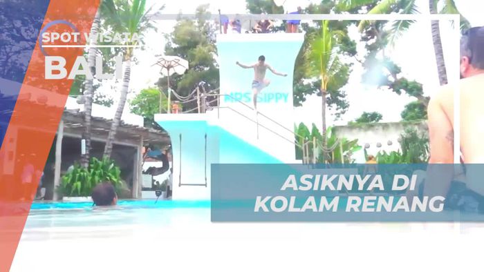 Rasakan Adrenalin Melompat di Kolam Renang Mrs Sippy Bali
