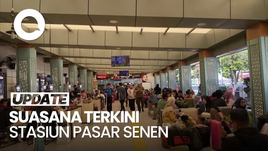 Video: Stasiun Pasar Senen Lengang di H+8 Lebaran