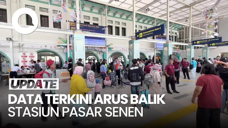 Video: H+8 Lebaran, 17.945 Penumpang Tiba di Stasiun Pasar Senen