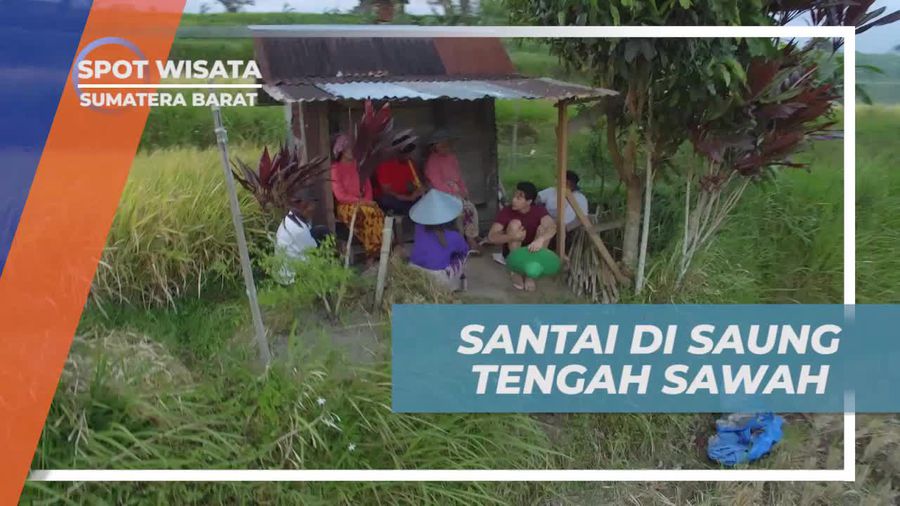 Rileks Menikmati Musik Tradisional di Saung Tengah Sawah Nagari Tuo Pariangan