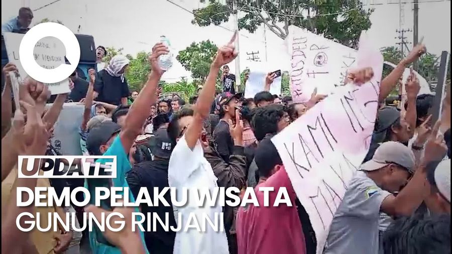 Video Pelaku Wisata Demo, Tuntut Penambahan Kuota Pendakian Gunung Rinjani