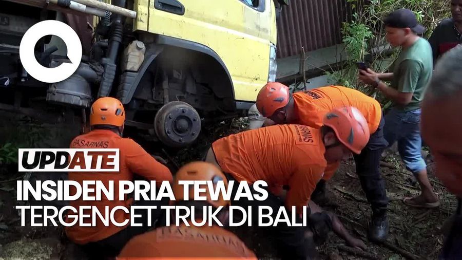 Video: Niat Mengganjal Truk yang Terperosok, Pria di Bali Tewas Tergencet