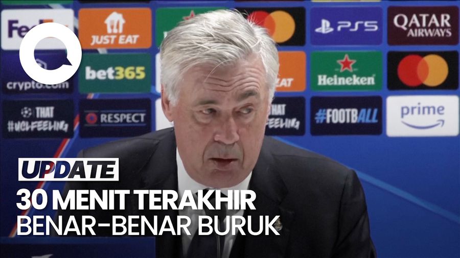 Video Ancelotti: Mental Pemain Madrid Ciut Kena 2 Gol Tendangan Bebas Rice